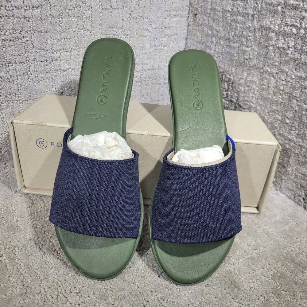Rothy’s The Slide Maritime Navy Comfortable Flats Sandals Women’s Multiple Sizes